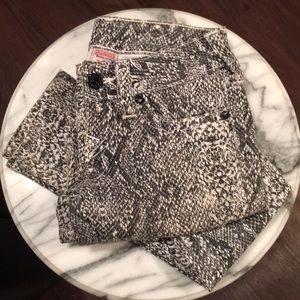 True Religion Snakeskin Print Skinny Jeans